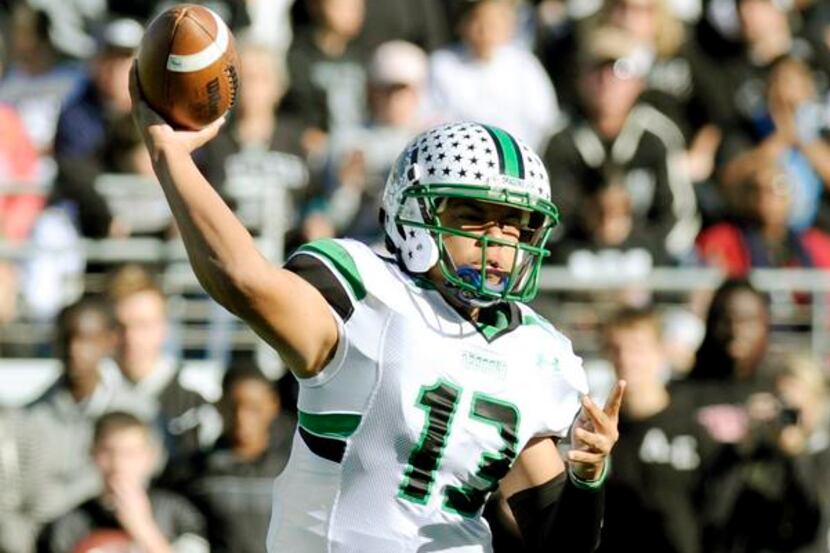 THE BEST OF SOUTHLAKE CARROLL FOOTBALL FROM THE 2010 SEASON: Southlake Carroll's Kenny Hill...