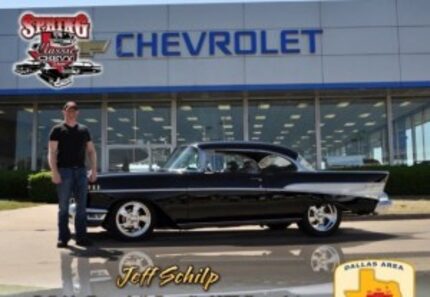  Jeff Schilp at Classic Chevy Club Spring Fling 2013 with his 1957 Bel Air hardtop. (Photo...