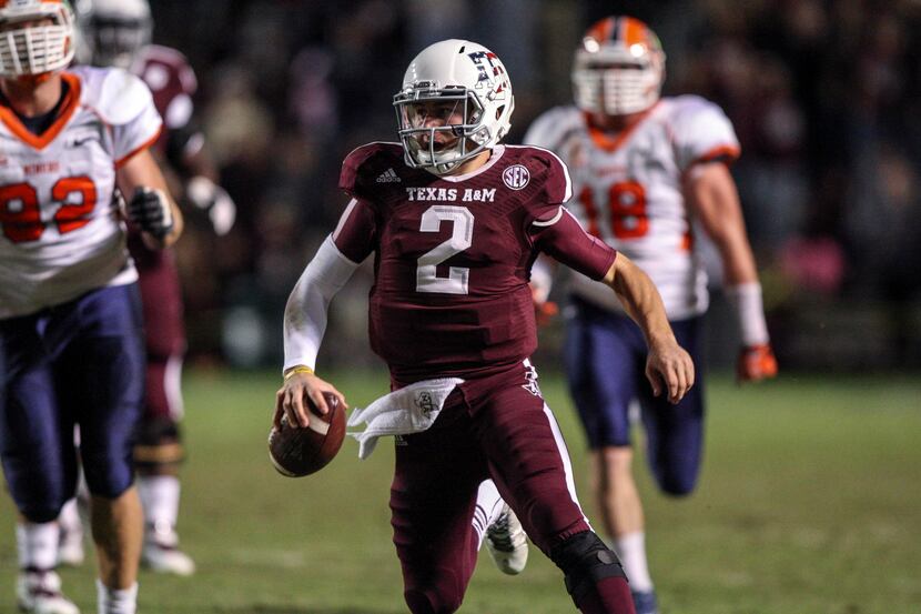 Texas A&M 57, UTEP 7: Johnny Manziel threw four touchdown passes and ran for two more scores...