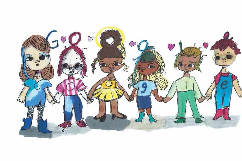 Frisco fifth-grader Sharon Sara will soon have this doodle featured on the Google homepage...
