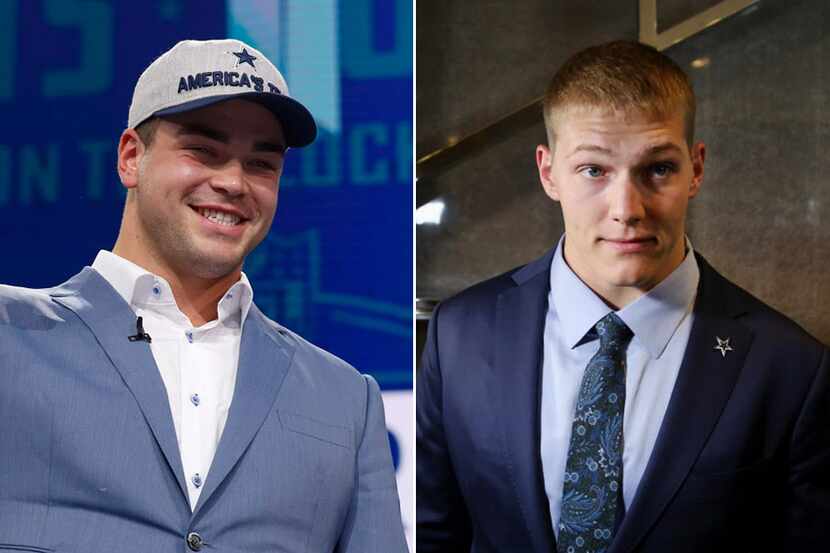 Pictured above: Dallas Cowboys 2018 draft picks Connor Williams (left) and Leighton Vander...