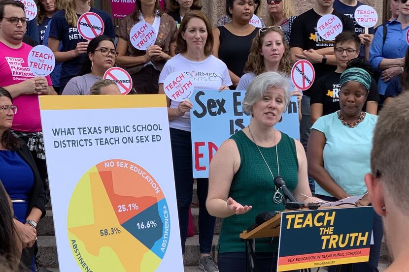Susan Mack, an Austin parent, on Thursday joined two progressive groups in urging the State...