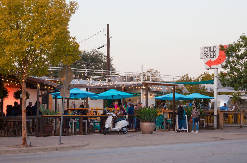 Maggie's R&R has one of the best patios in Fort Worth.