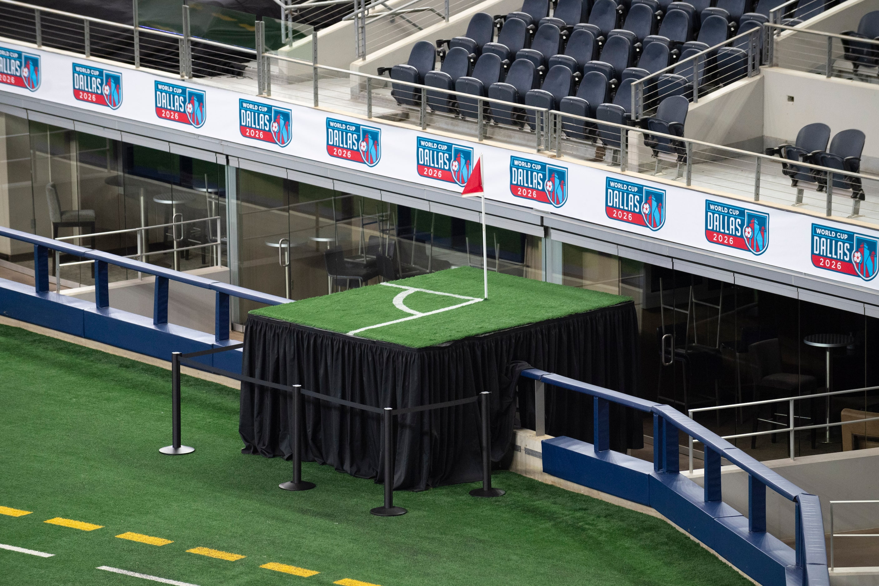 A field example is on display that shows where the FIFA field would have to be extended and...