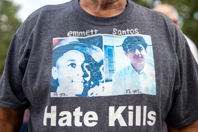 Jesus Vasquez attended Saturday's memorial service for Santos Rodriguez in Oakland Cemetery,...