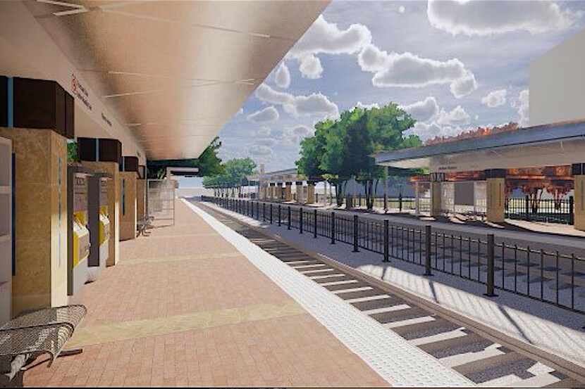 An architect's rendering of the Silver Line station in Addison.