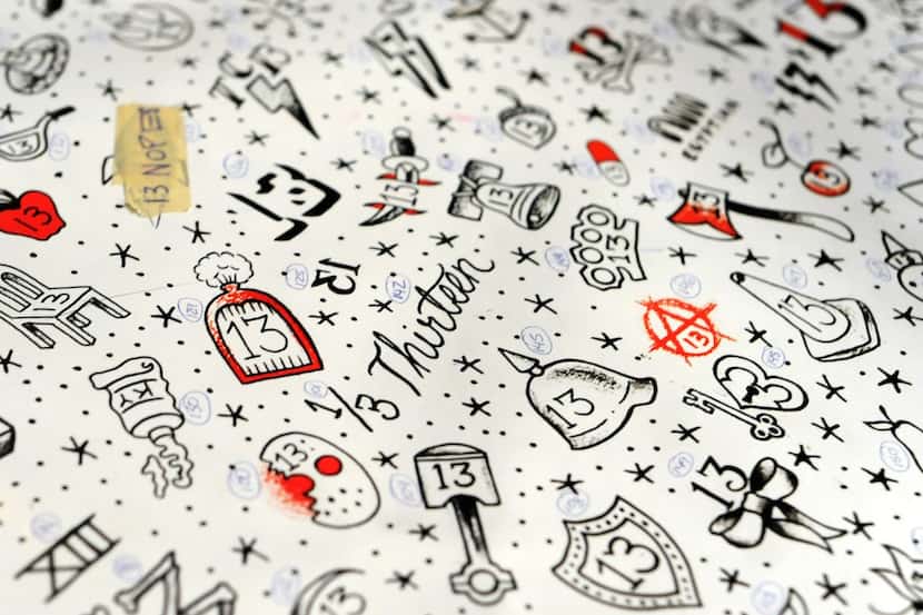 Guests can pick one of the thirteen-themed tattoo designs for the annual tattoo marathon...