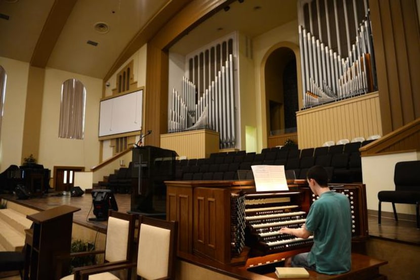 
Brian Hataway learned to play by ear but now he learning how to sight read. 
