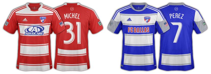 2012 and 2013 FC Dallas jerseys