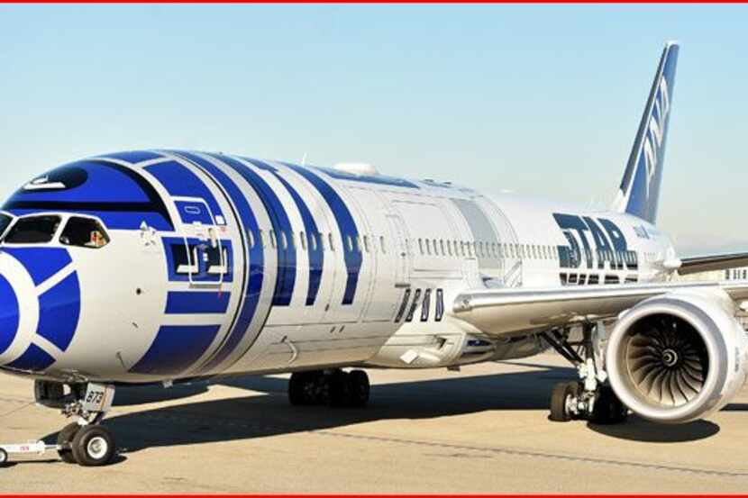 Stars of the new Star Wars movie flew to London Wednesday night on an All Nippon Airways...