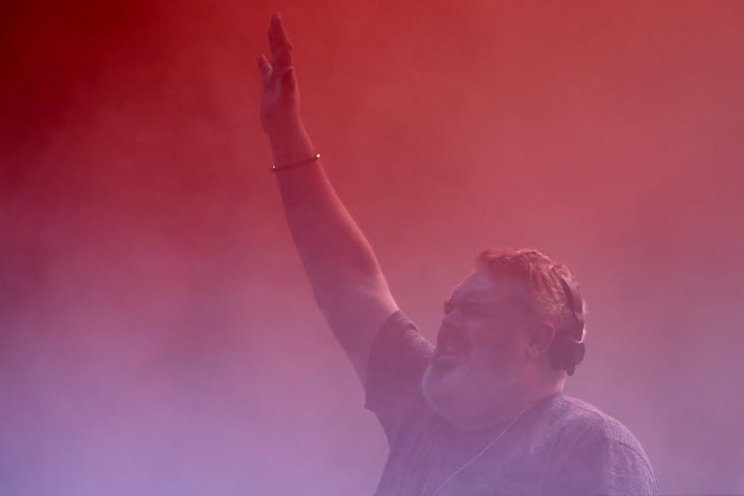 DJ Kristian Nairn, who played 'Hodor' in the HBO series 'Game of Thrones,' performs at The...
