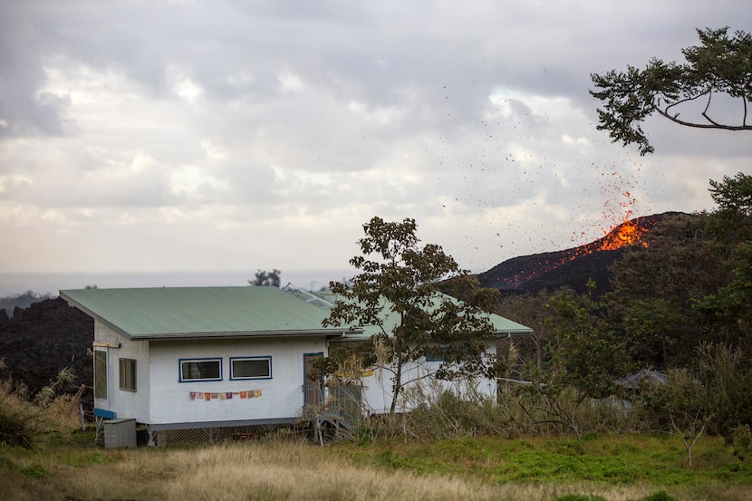 Lava flows from a Kilauea volcano fissure in Kapoho, Hawaii, Saturday, May 19.