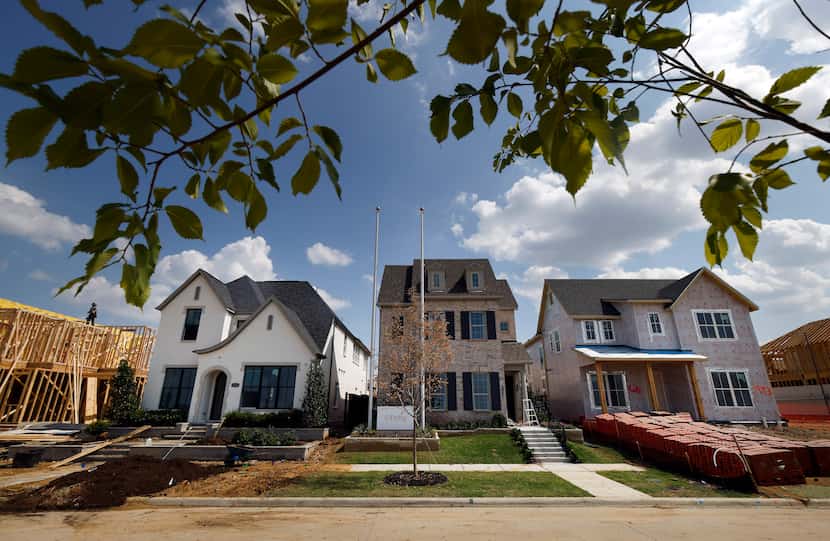 The first model homes are being built in Brookside, a community within Frisco's massive...