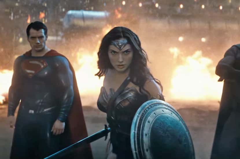 DC Comics' Holy Trinity, finally: Superman (Henry Cavill), Wonder Woman (Gal Gadot) and...