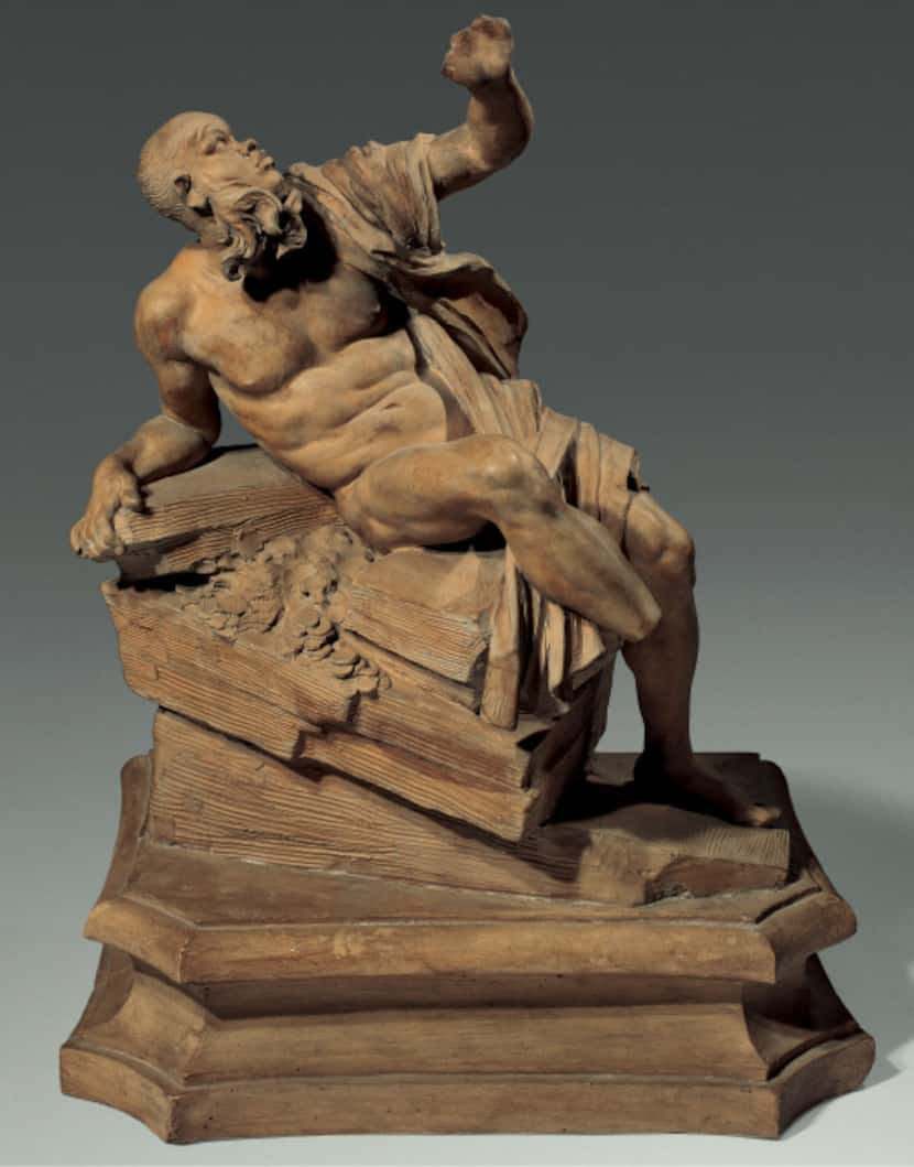 A clay model for the Rio de la Plata segment of the Fountain of Four Rivers, in Rome.