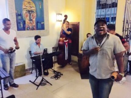  Reinerio Proenza Geral, 30, sings at a bar in Old Havana.