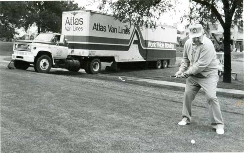 Golfers in this photo from 1987 had to deal with an unexpected obstacle on the edge of the...