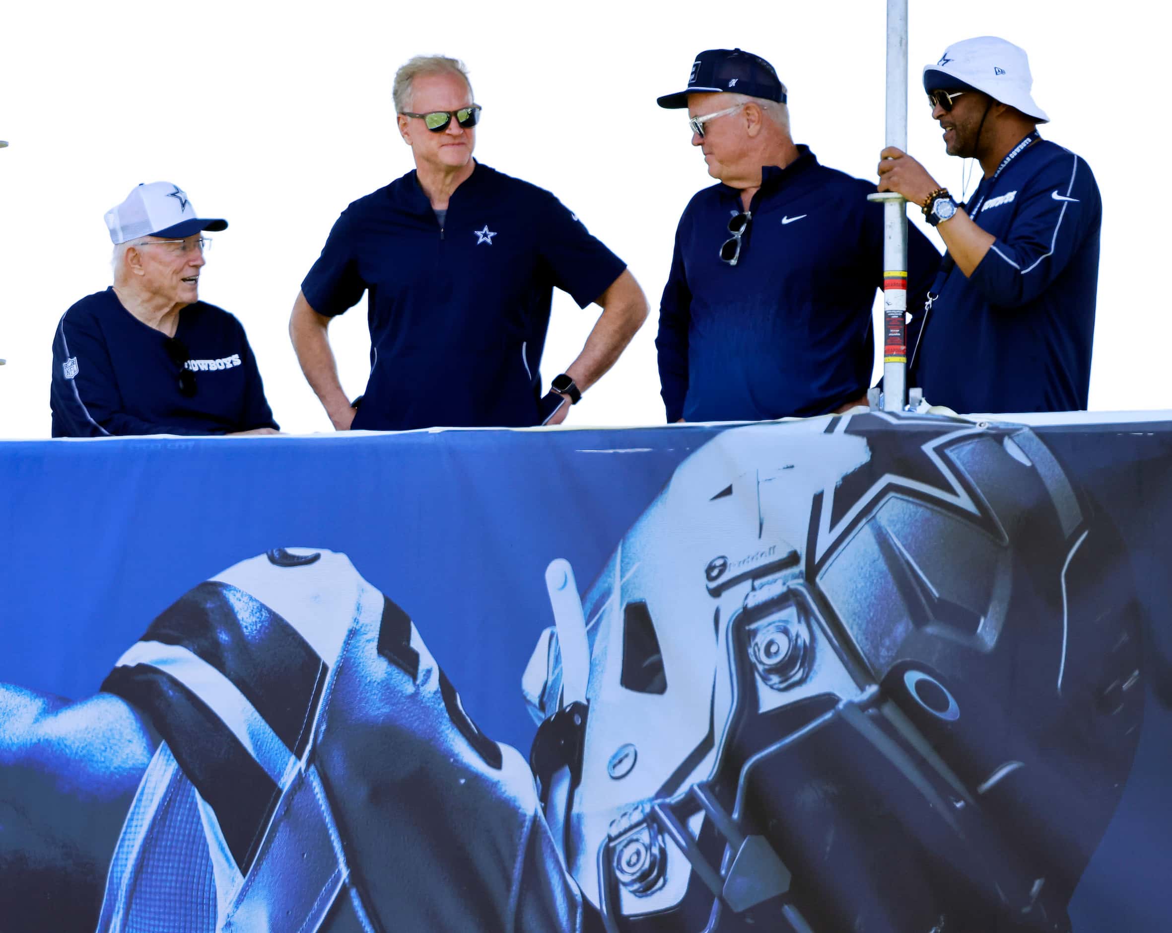 (From left) Dallas Cowboys Owner Jerry Jones, Chief Sales and Marketing Officer/Co-Owner,...