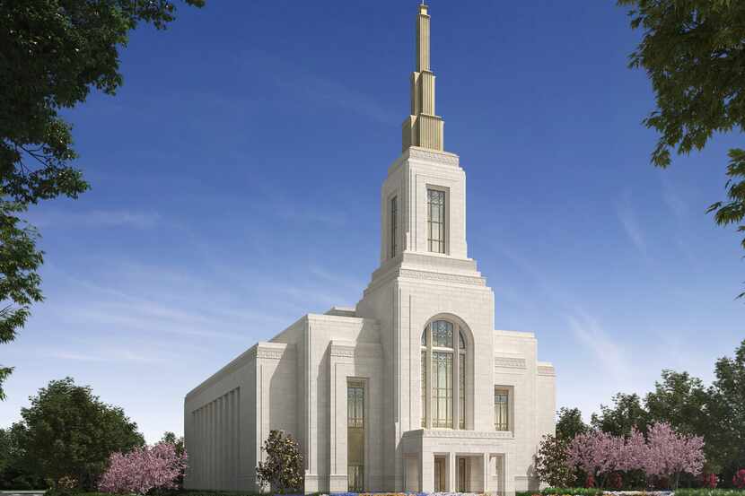 Rendering for the McKinney Texas Temple that the Church of Jesus Christ of Latter-day Saints...