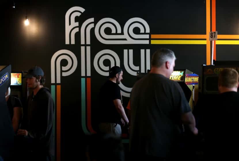 People play video games at Free Play in Richardson in 2018. Satisfy your inner nerd and...