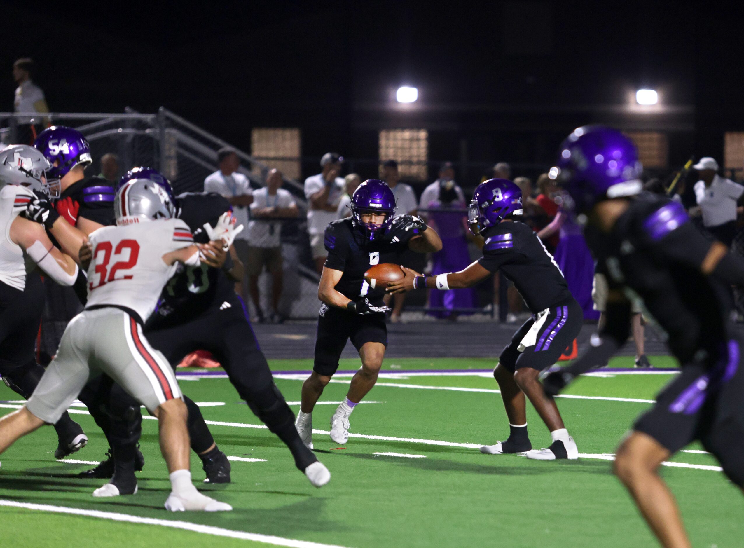 Anna player #1 Edward Chumley grabs the ball from player #8 Ziondre Williams during the...