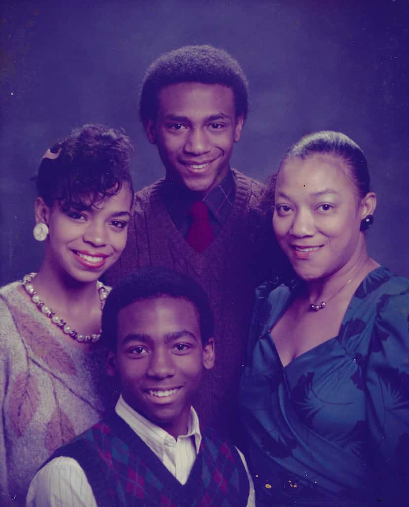 Clockwise: A family photograph from the past showing Terry D. Loftis, the president and...