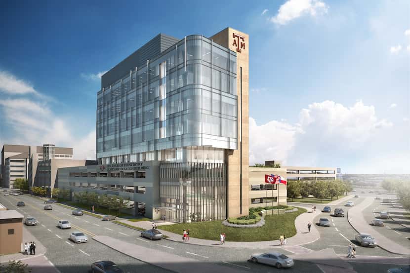 Texas A&M University plans to build a nine-story Clinic and Education building to its...