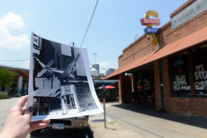 The Beechcraft Baron, an airplane, once graced the roof of Sam's Bar in Deep Ellum. The...