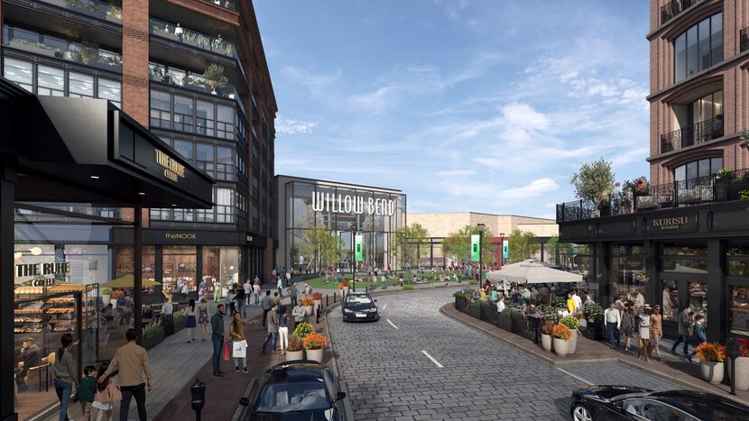 A rendering of the open-air areas added in the proposed redevelopment of Plano's Shops at...