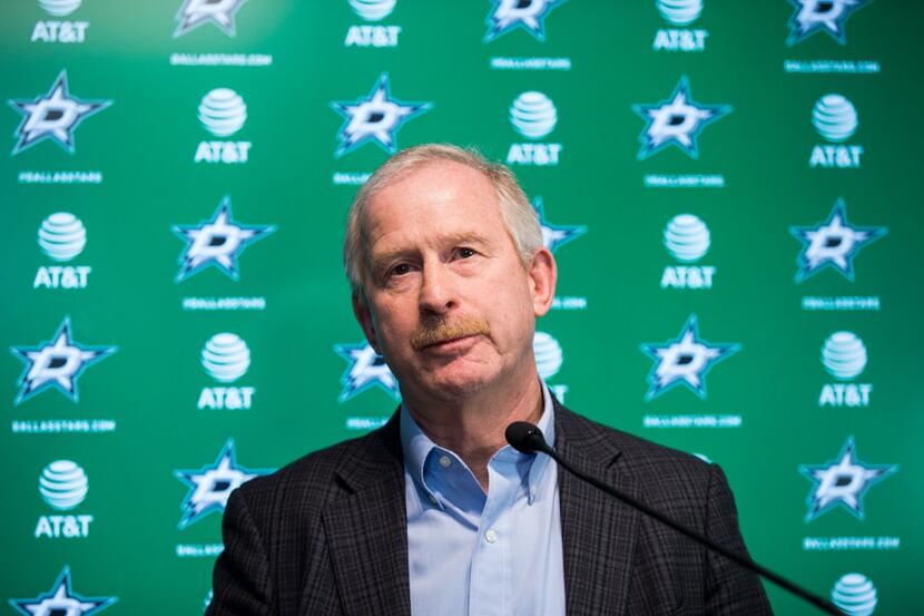 Dallas Stars General Manager Jim Nill announces in a press conference that Ken Hitchcock...