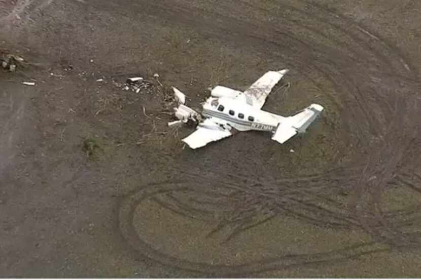The plane landed about 11 a.m. after the pilot, who had been flying from Addison to Mexia,...