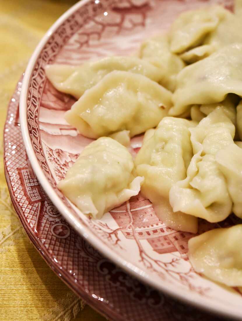 Pork dumplings served during a Chinese New Year party in Dallas on Saturday, Feb. 2, 2020. 