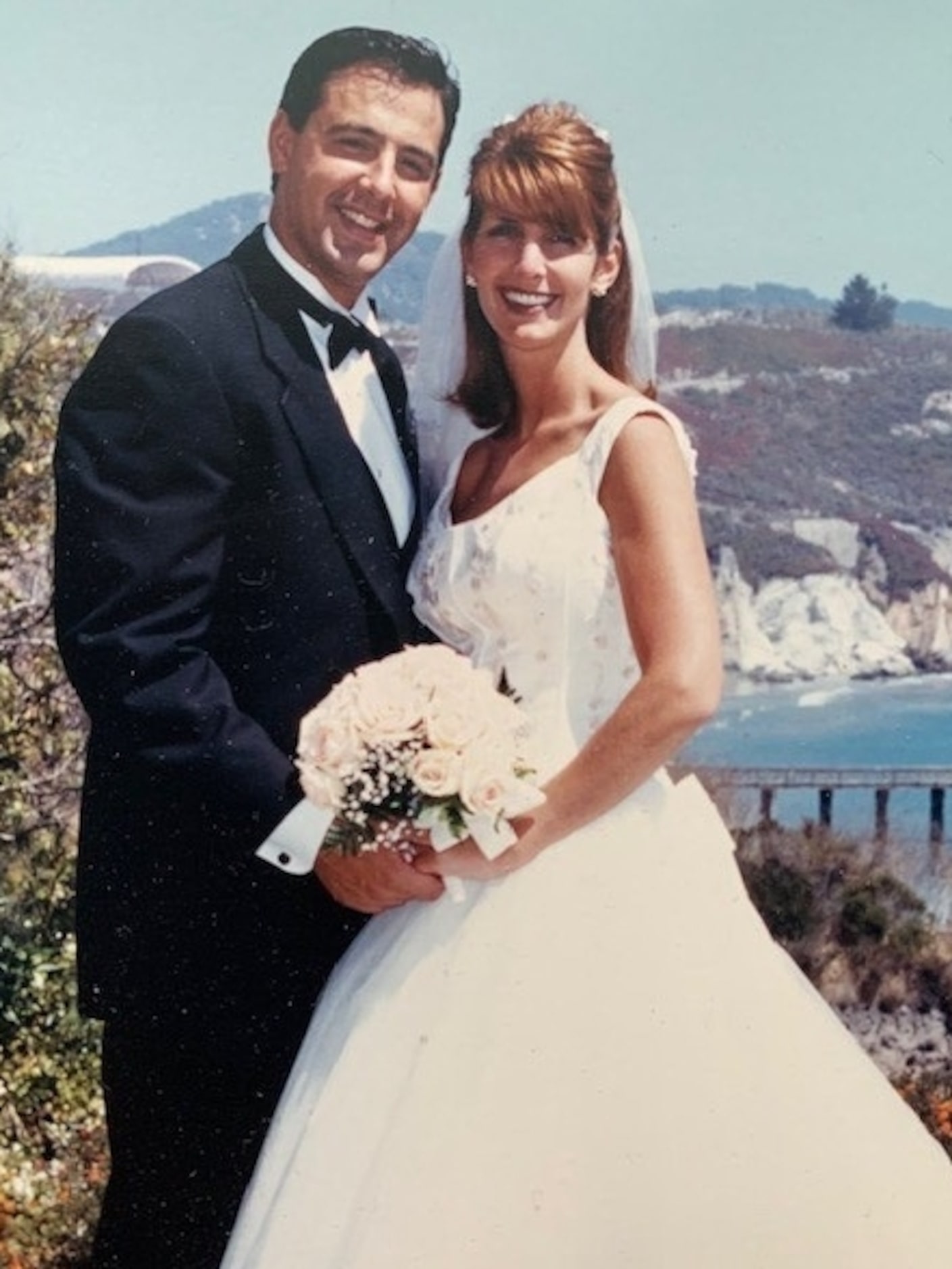 Texas athletic director Chris Del Conte and wife Robin on their wedding day in 1999.