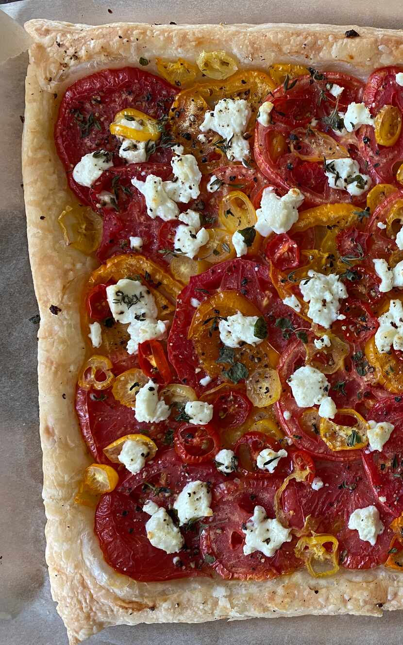 Tomato Tart with Goat Cheese and Thyme