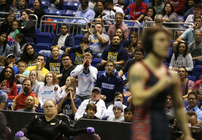 The crowd boos as Euless Trinity's Mack Beggs, a transgender male, wins the state title...