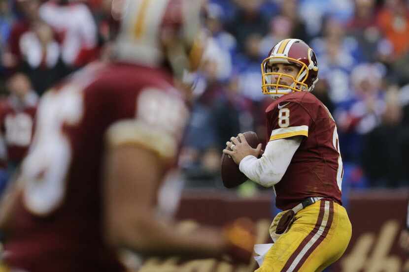 Washington Redskins quarterback Kirk Cousins (8) passes the ball during the first half of an...