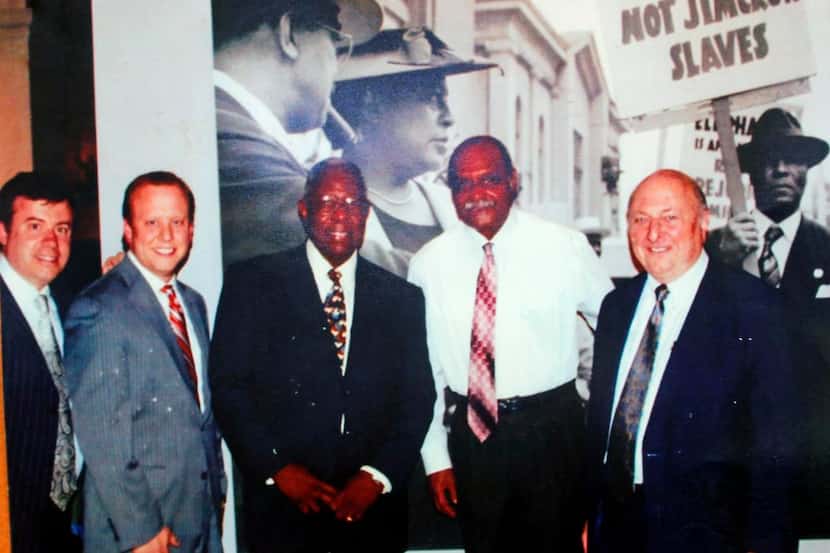 
Undated Copy photo of Civil rights attorneys with Hank Aaron (third from left) and civil...