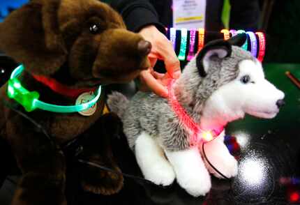 LED pet collars are marketed by Strike Promo at the Advertising Specialty Institute trade...