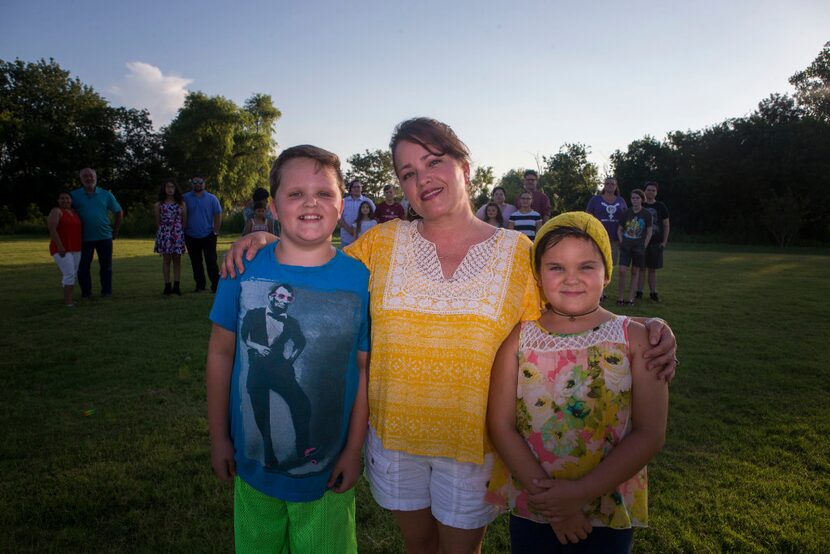 Miles (left), Chelsa (center) and Marilyn Morrison on July 7, 2017, in Little Elm. The...