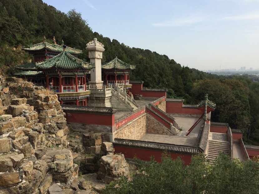 A mountainside view of one of the buildings at the Summer Palace in Beijing in September 2017.