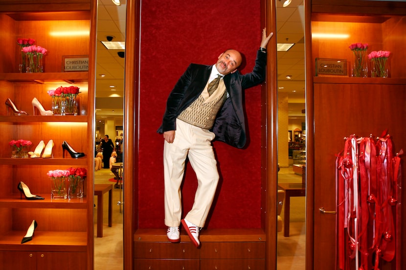 Fashion designer Christian Louboutin in 2006 at his in-store shop inside Neiman Marcus at...