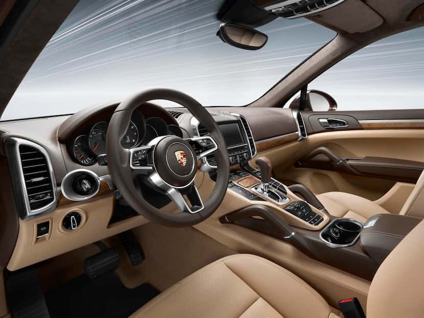 The interior  of the 2015 Porsche Cayenne Turbo is upscale but subtle.