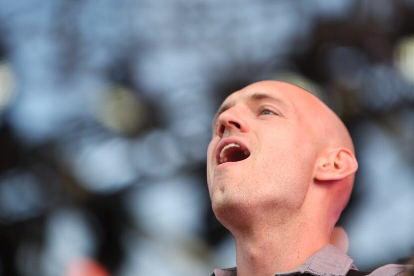 Jon Jones of the Eli Young Band perform live at the 2014 NCAA March Madness Music Festival...