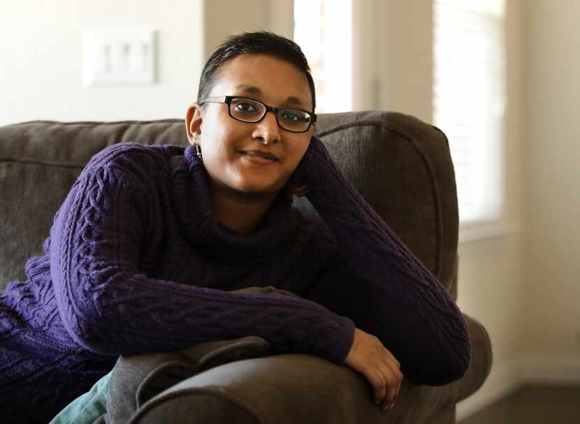 Reeka Maharaj, an artist who lives near Wylie, is happy her hair is growing back after...