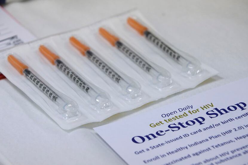  New needles which clients can get as part of the needle exchange program at the Austin...