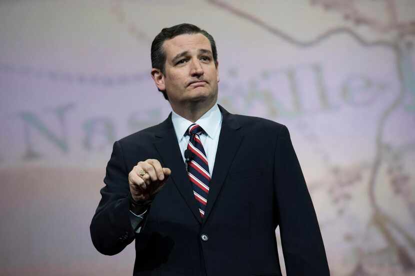 
Sen. Ted Cruz addressed NRA members Friday during a leadership forum at the group’s annual...
