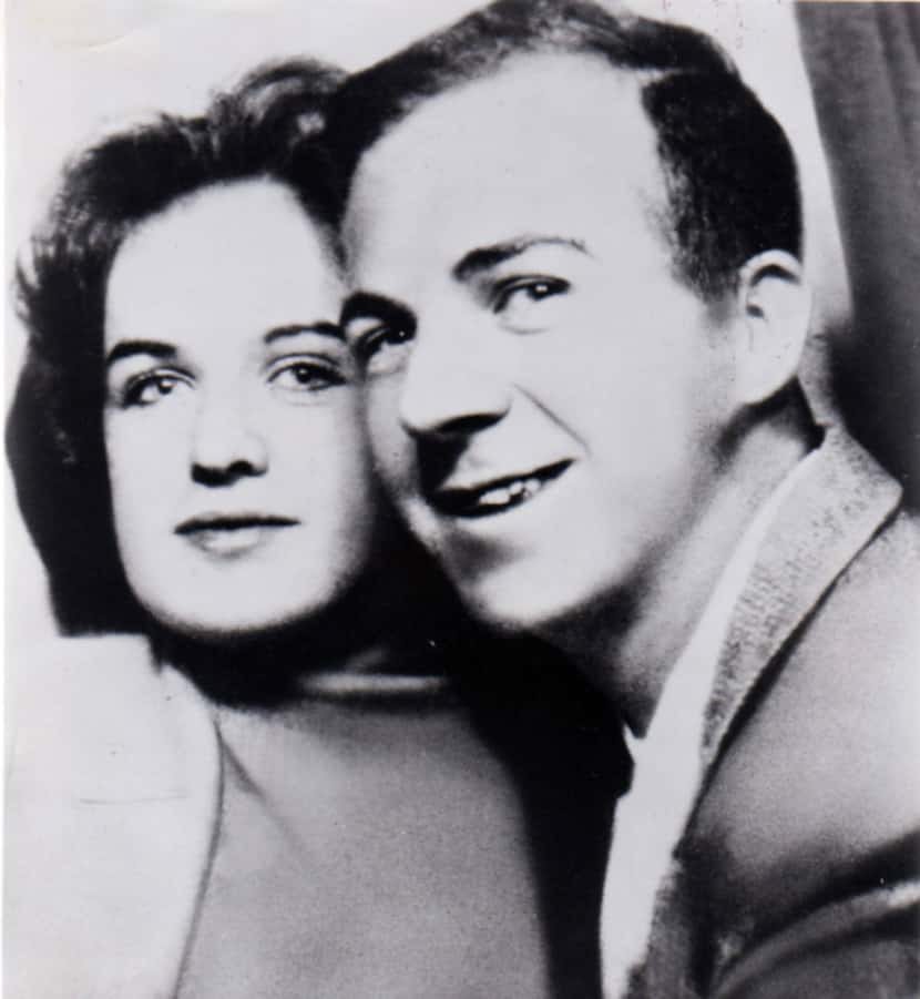 Marina and Lee Harvey Oswald are shown in a photo taken in a photography booth in Dallas,...