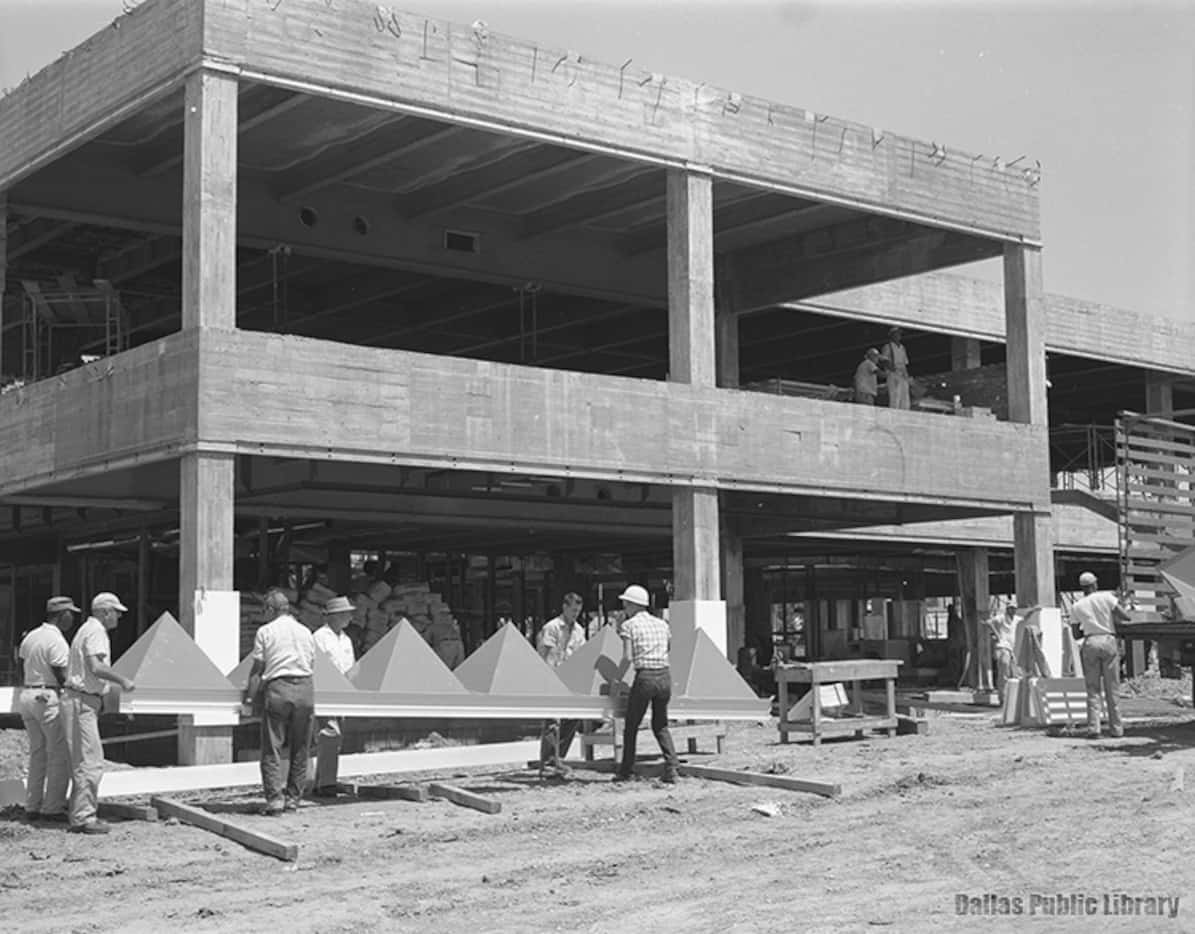 Construction in 1963 on the Great National Life Insurance Co. building