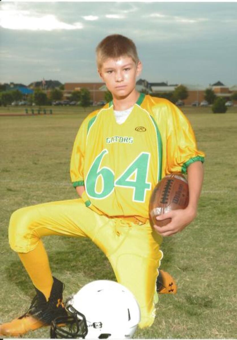 
Tyler Sampson, a seventh-grader at Griffin Middle School, started playing flag football as...
