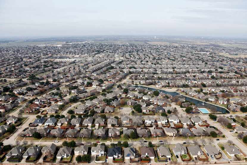 Homes in Frisco on February 15, 2019.